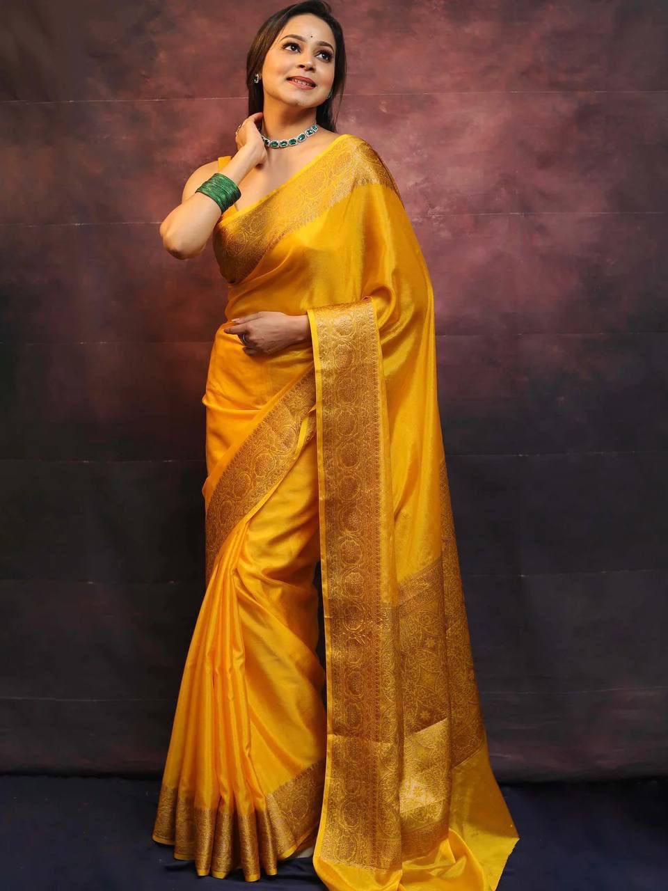 K-6009 Latest Lichi Banarasi Silk Saree Collection