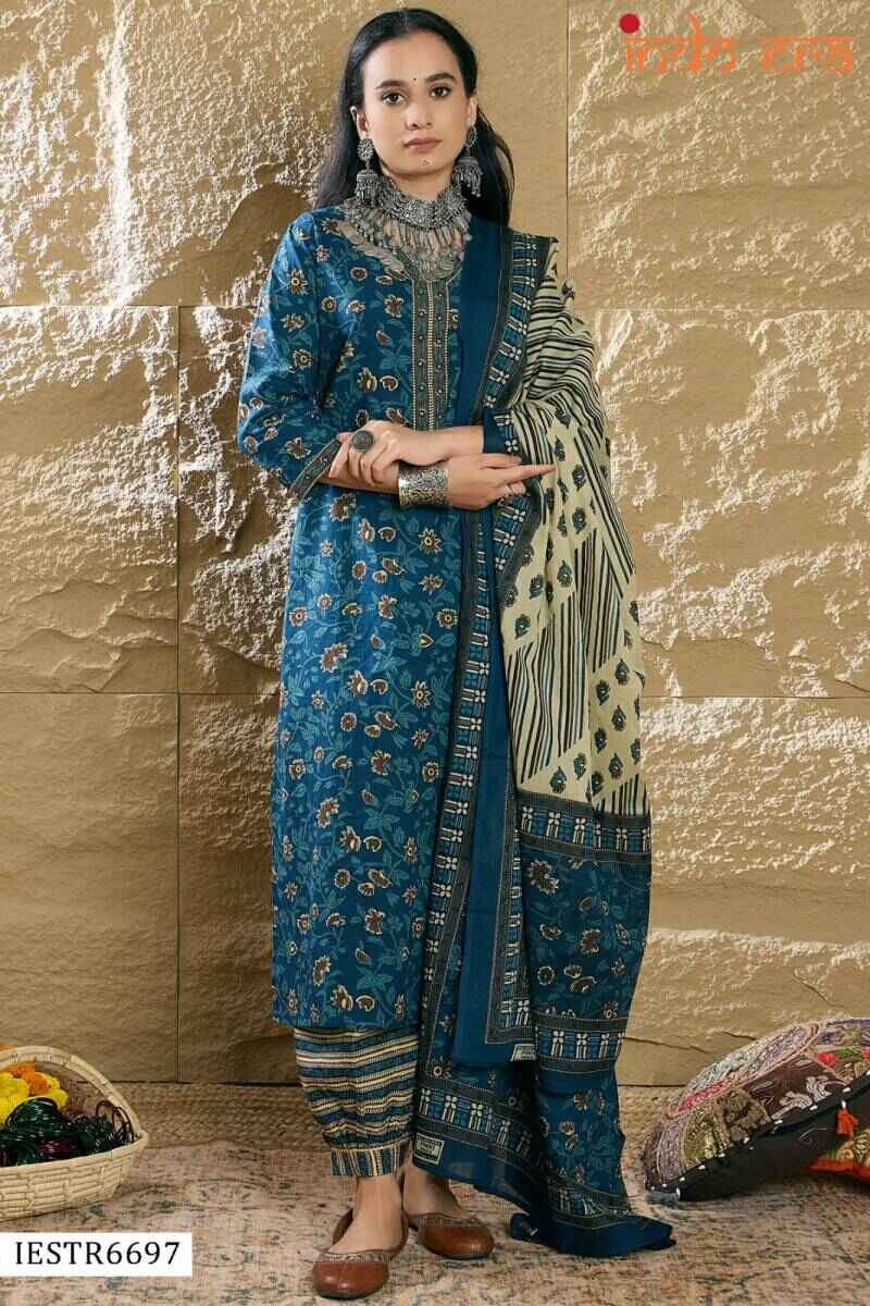 Indo Era 2531 Cotton Kurti Bottom With Dupatta