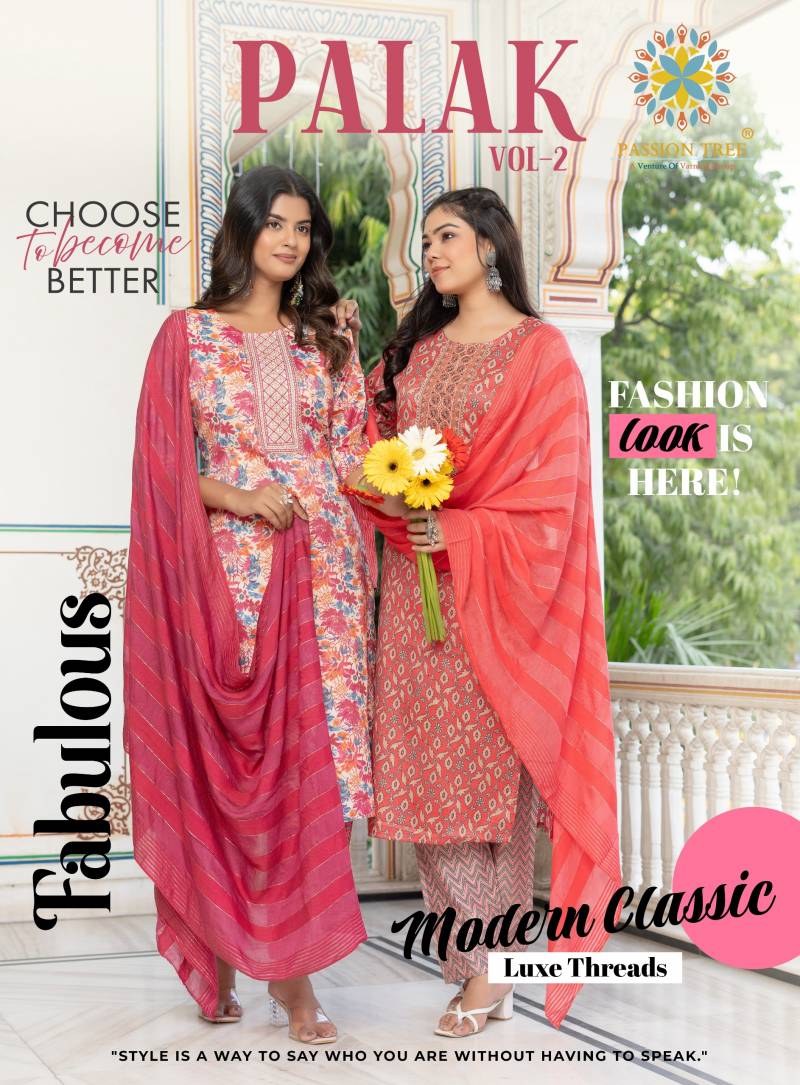 Passion Tree Palak Vol 2 Printed Kurti Pant With Dupatta