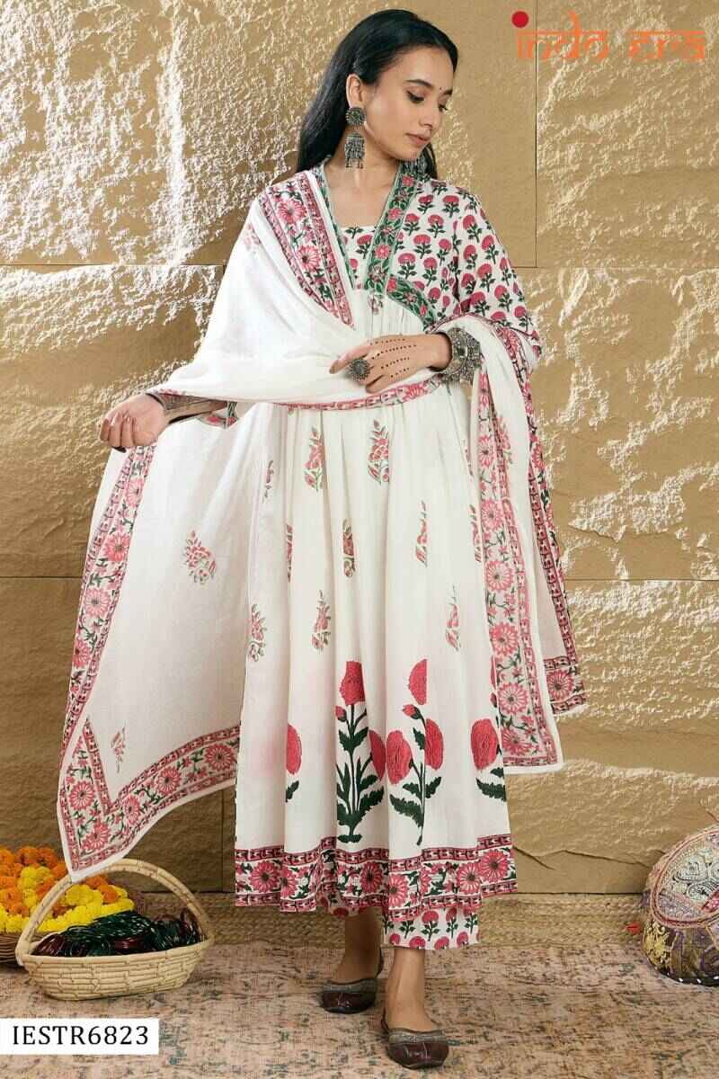 Indo Era 2530 Printed Kurti Bottom With Dupatta