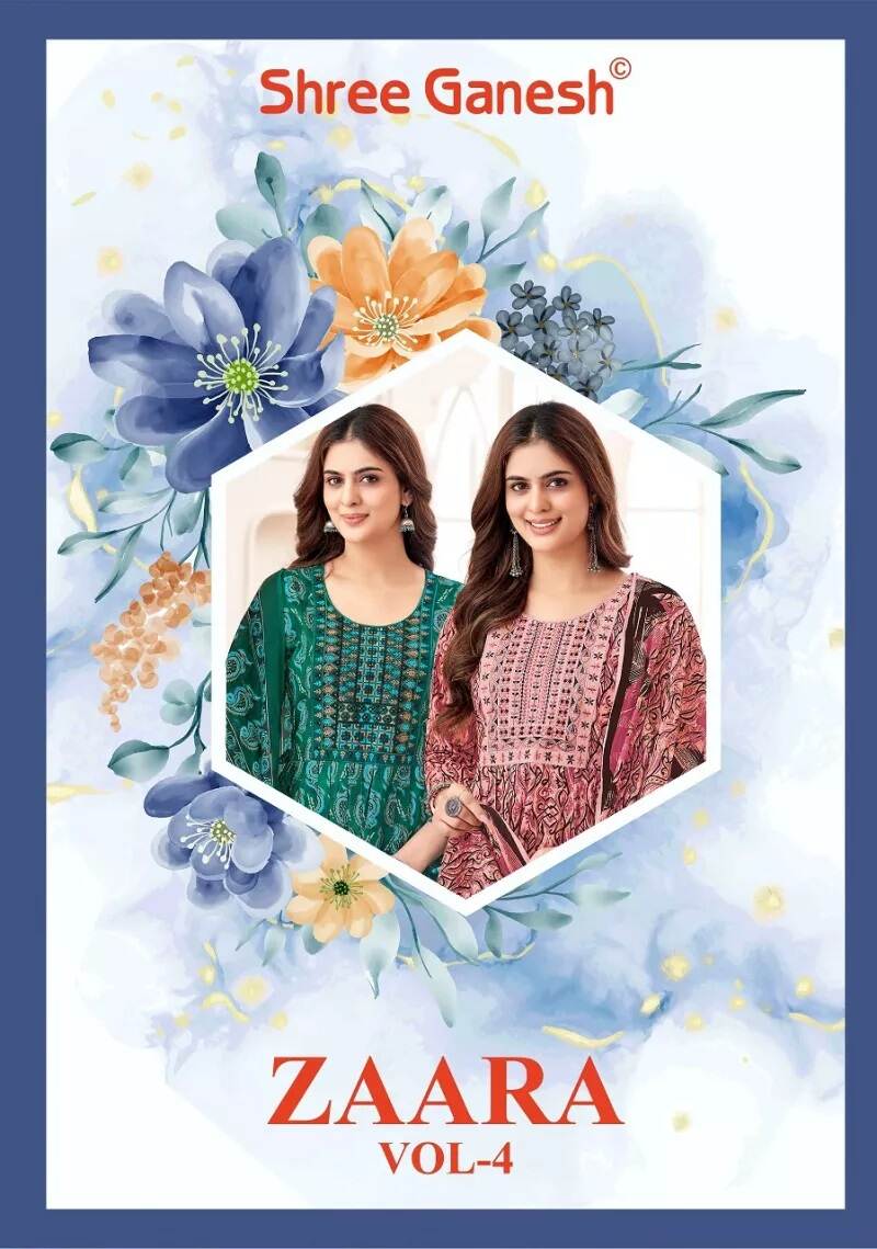 Shree Ganesh Zaara Vol 4 Naira Cut Ready Made Dress Collection