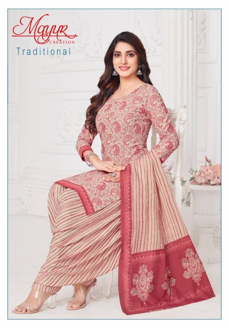 Mayur Traditional Vol 7 Pure Cotton Dress Material