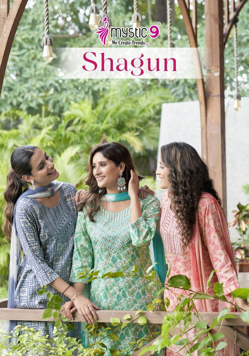 Mystic 9 Shagun Vol 11 Kurti Bottom With Dupatta Collection