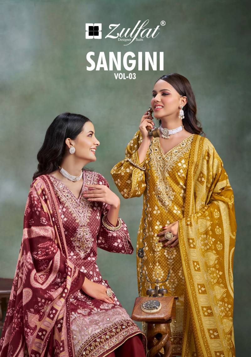 Zulfat Sangini Vol 3 Printed Dress Material Collection