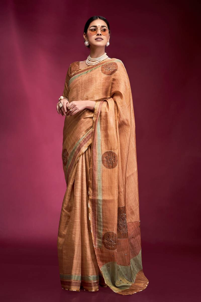 Kala Jamun Dazzling Tussar Designer Saree Collection