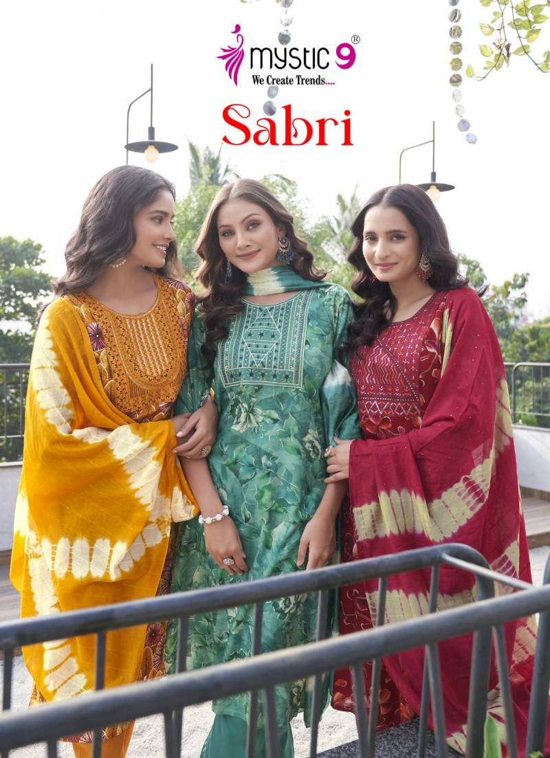 Mystic 9 Sabri Vol 4 Printed Kurti Bottom With Dupatta
