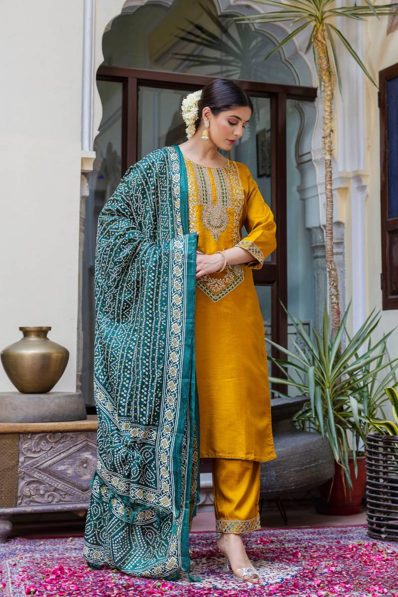 Preet 1 Silk Kurti Bottom With Dupatta Collection