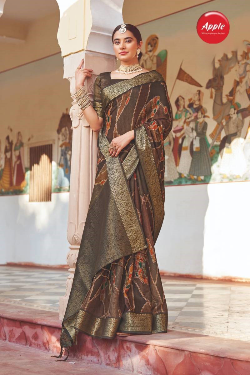 Apple Tesla Wedding Silk Saree Collection