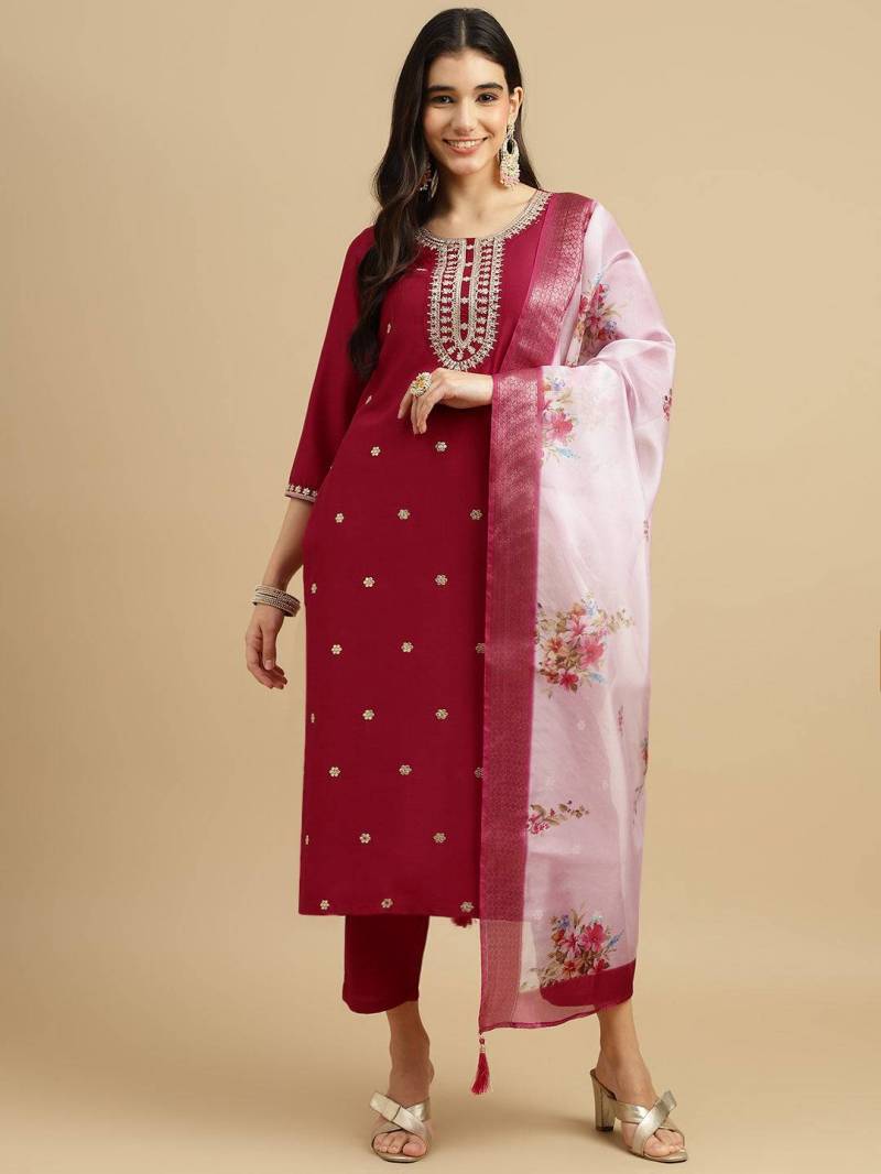 Organza Coding Festive Wear Kurti Bottom With Dupatta