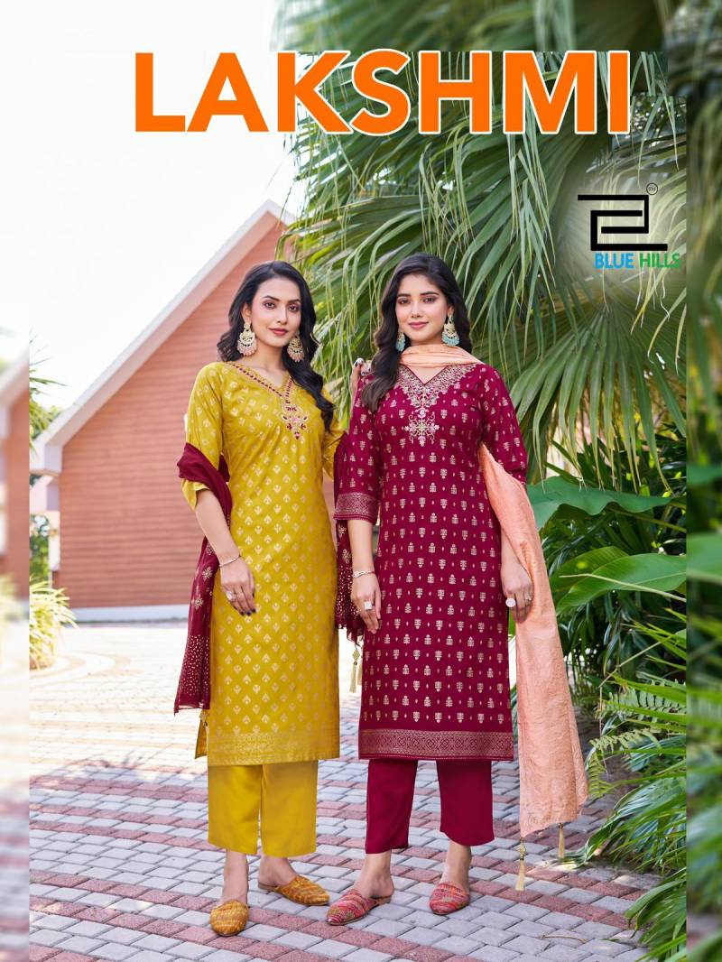 Blue Hills Lakshmi Embroidery Kurti Bottom With Dupatta Collection