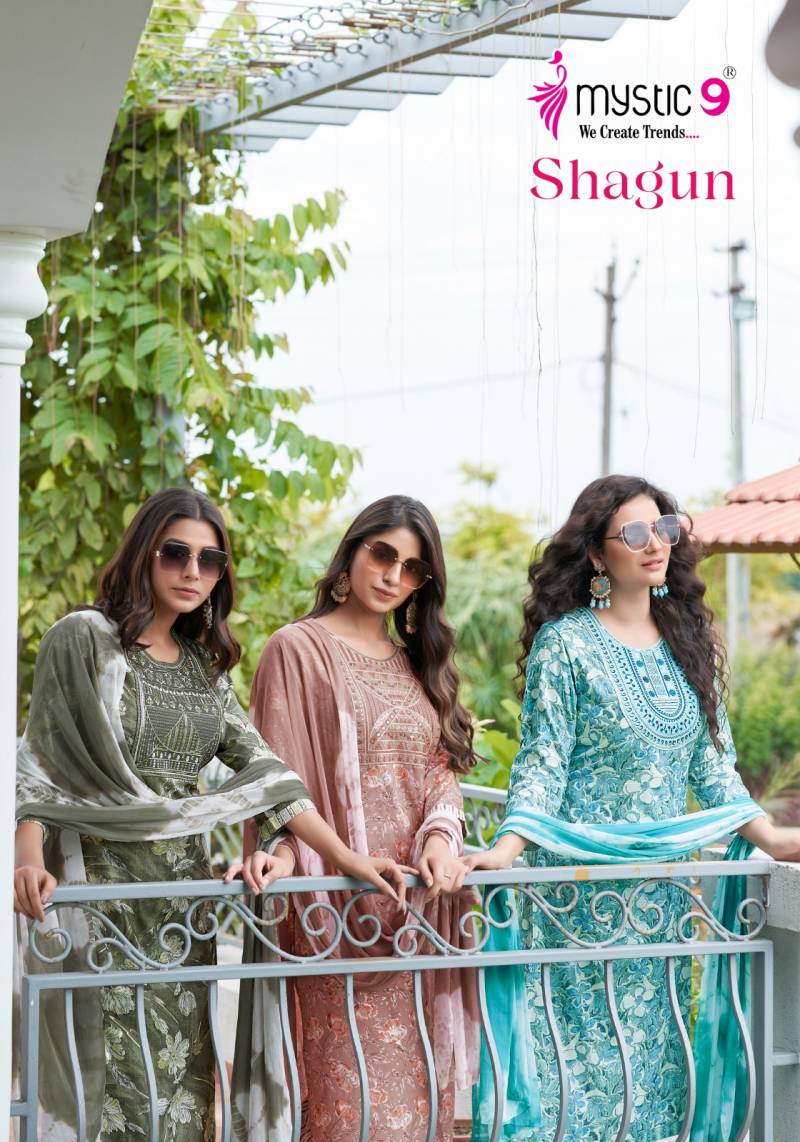 Mystic 9 Shagun Vol 12 Exclusive Kurti Bottom With Dupatta Collection