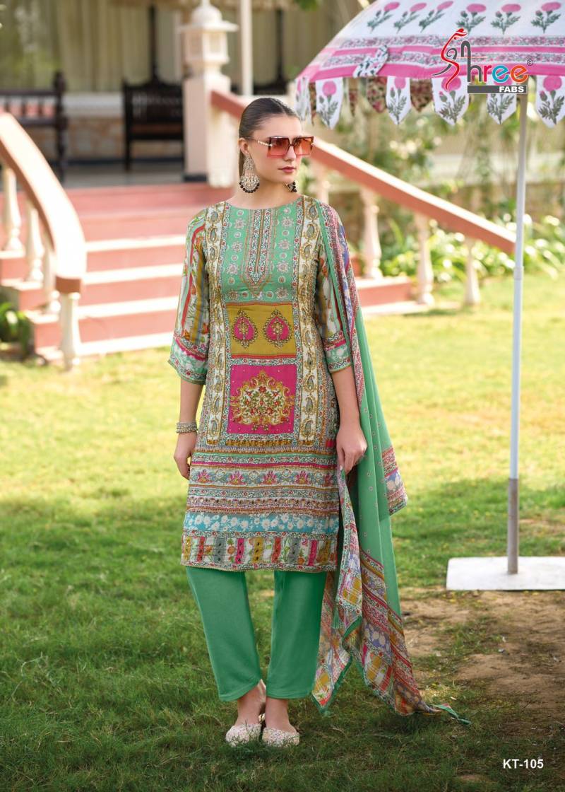 Shree Kt 105 Printed Salwar Suits Collection