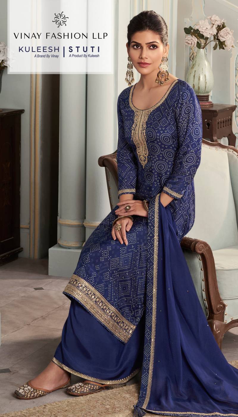 Vinay Kuleesh Stuti Printed Silk Salwar Kameez Collection