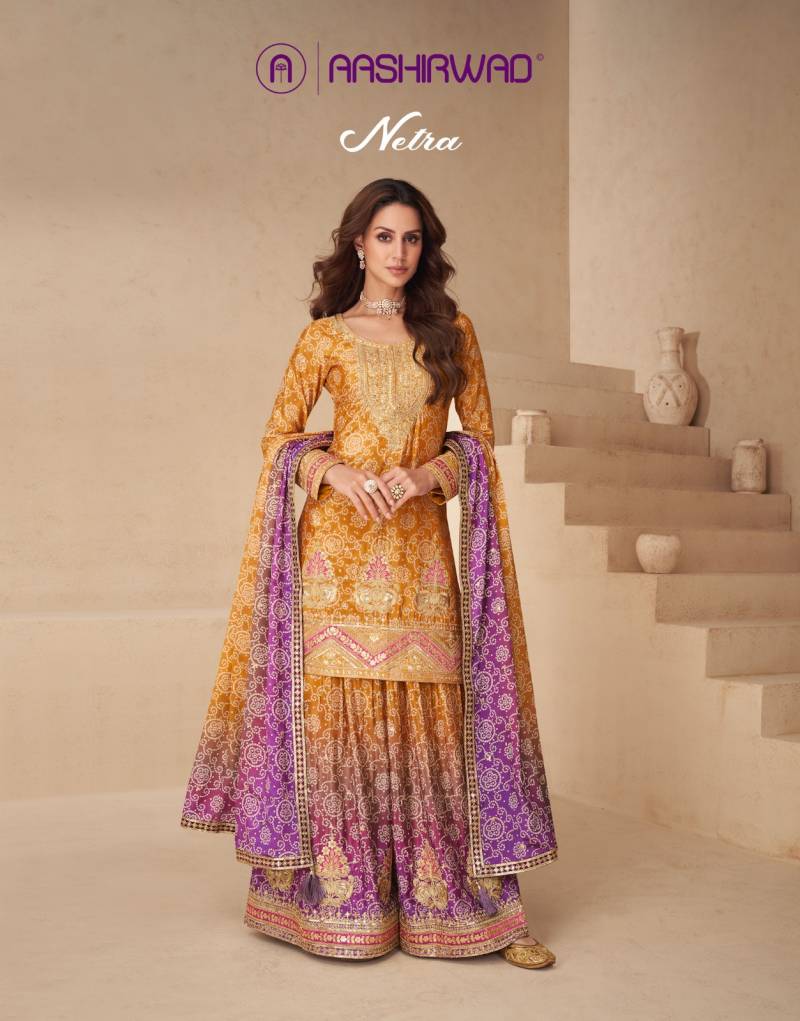 Aashirwad Netra Chinon Designer Salwar Suits Collection
