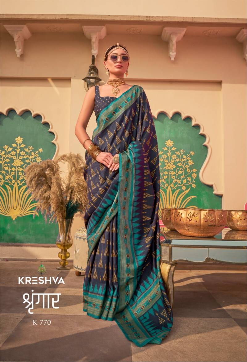 Kreshva Shringaar Mercerized Silk Wedding Saree Collection
