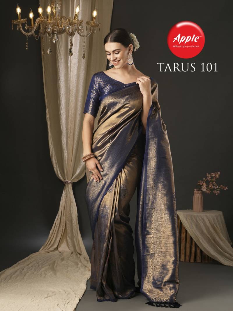 Apple Tarus Tissue Mina Banarasi Silk Saree Collection