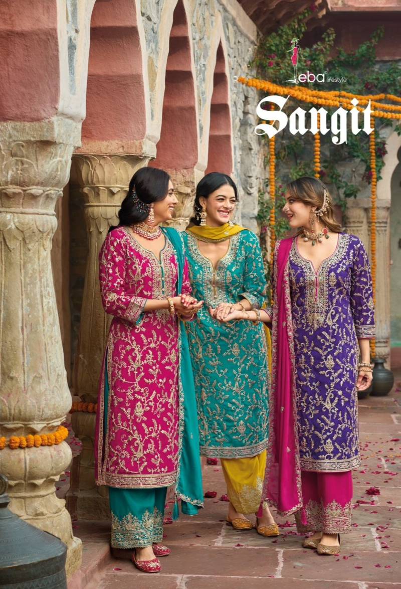 Eba Sangit Chinon Designer Ready Made Salwar Suits
