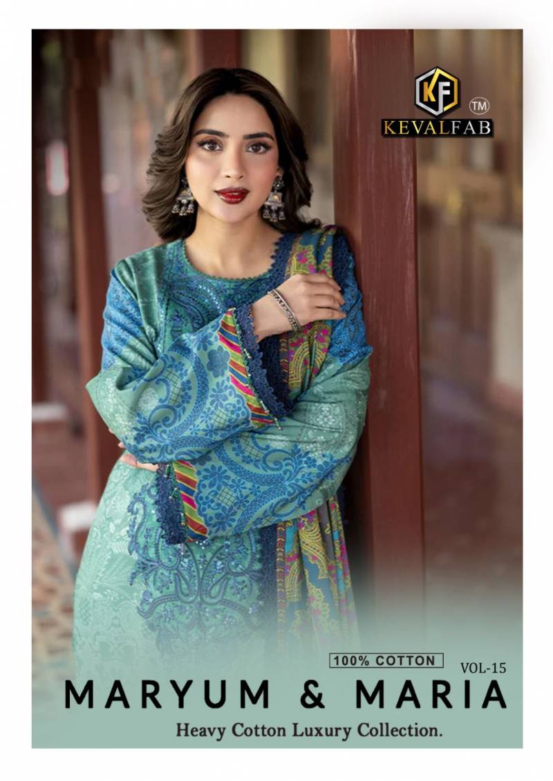 Keval Maryum And Maria Vol 15 Soft Cotton Printed Dress Material