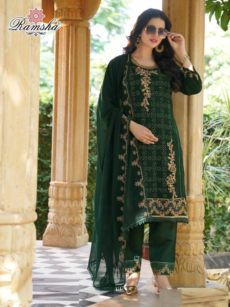 Ramsha R 1198 E To H Ready Made Pakistani Suits Collection