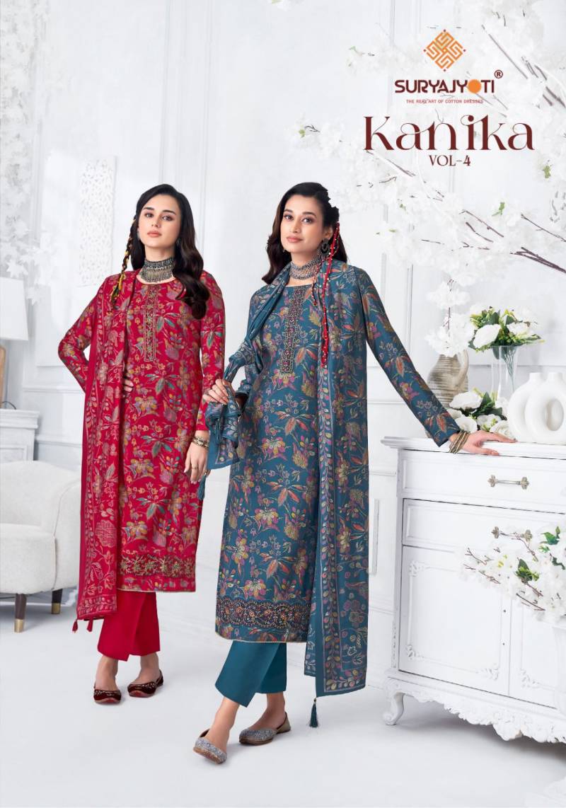 Suryajyoti Kanika Vol 4 Printed Dress Material Collection