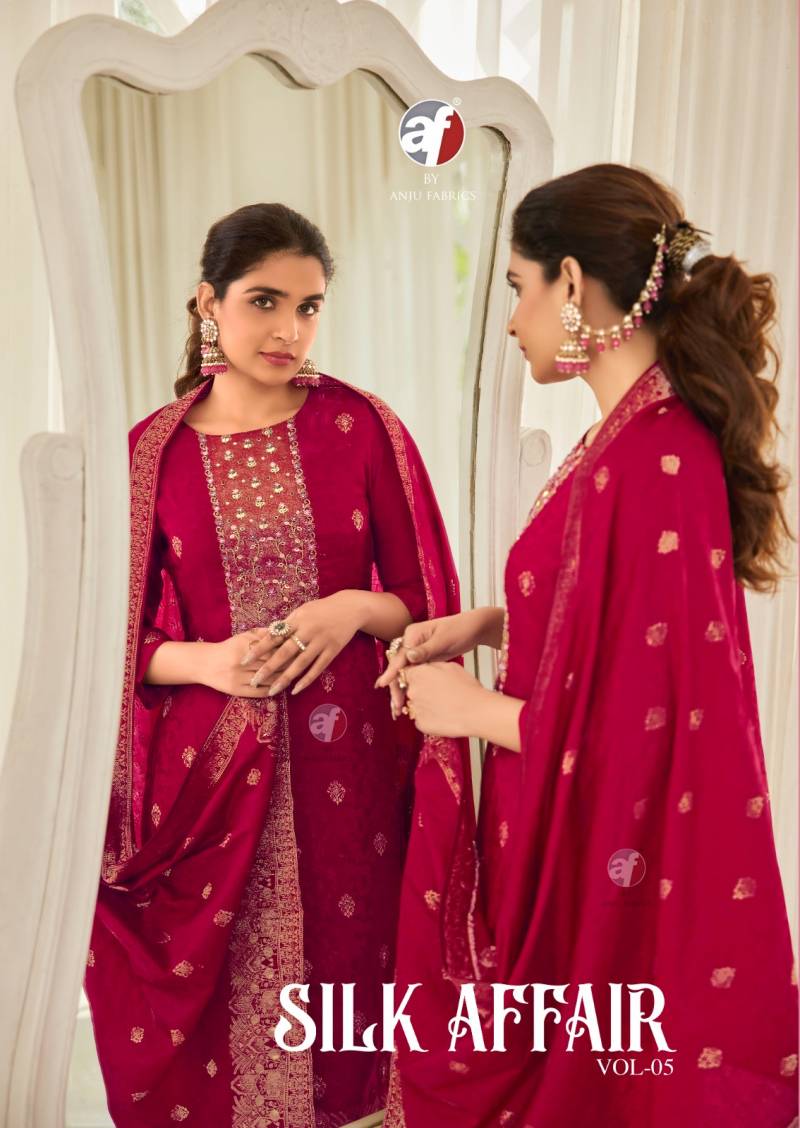 Af Silk Affair Vol 5 Designer Kurti Bottom With Dupatta Collection