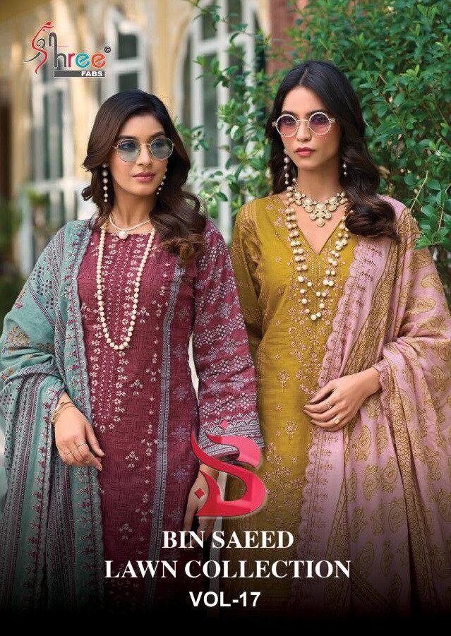 Shree Bin Saeed Lawn Collection Vol 17 Cotton Pakistani Salwar Suits