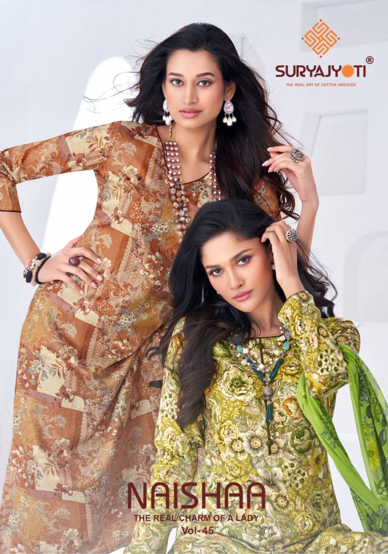 Suryajyoti Naishaa Vol 45 Printed Dress Material Collection