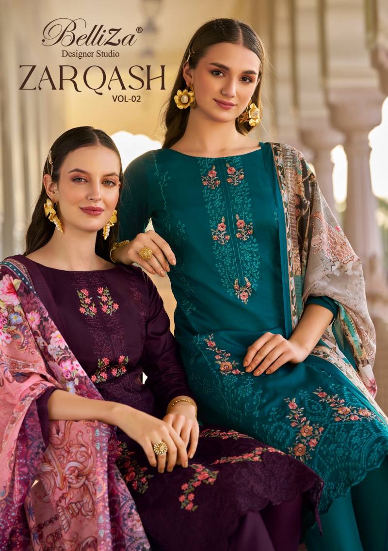 Belliza Zarqash Vol 2 Cotton Dress Material Collection