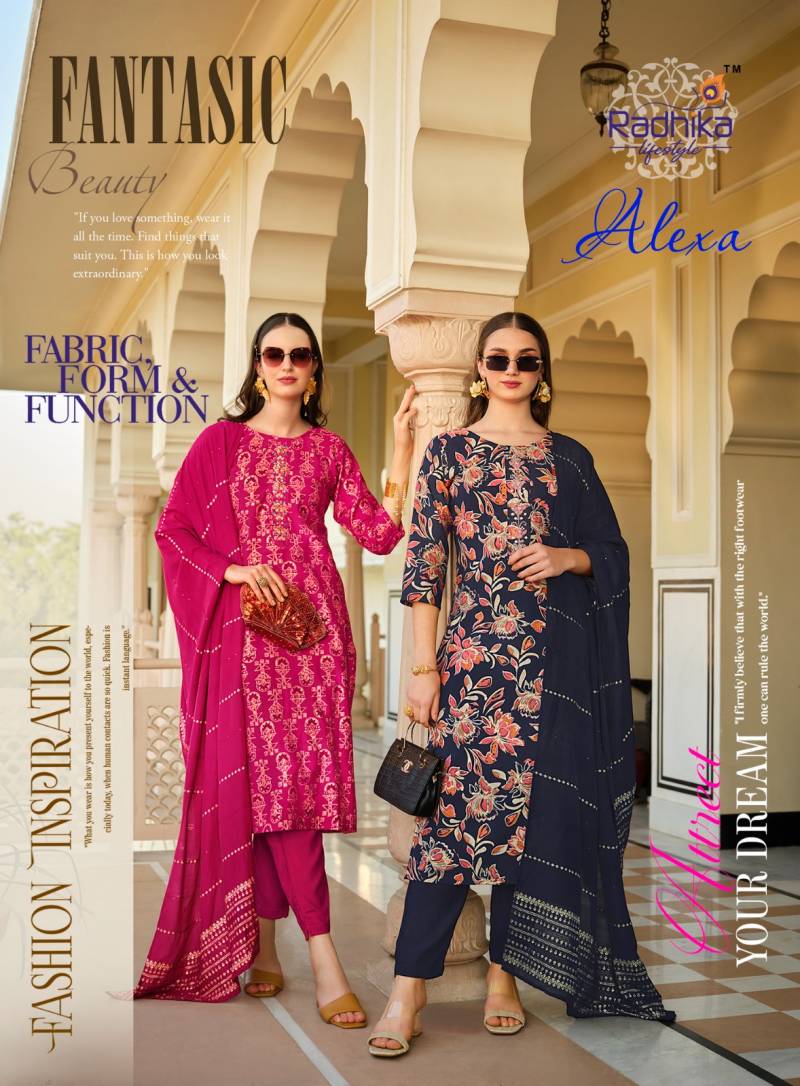 Radhika Alexa Vol 1 Silk Designer Kurti Bottom With Dupatta