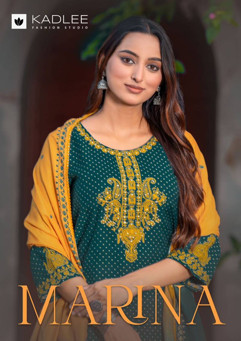 Kadlee Marina Designer Kurti Bottom With Dupatta Collection