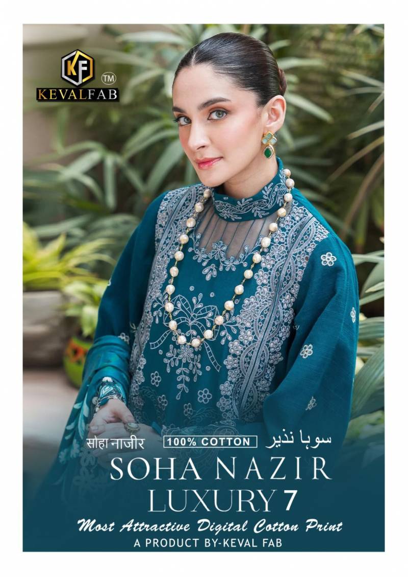 Keval Soha Nazir Vol 7 Cotton Printed Dress Material Collection