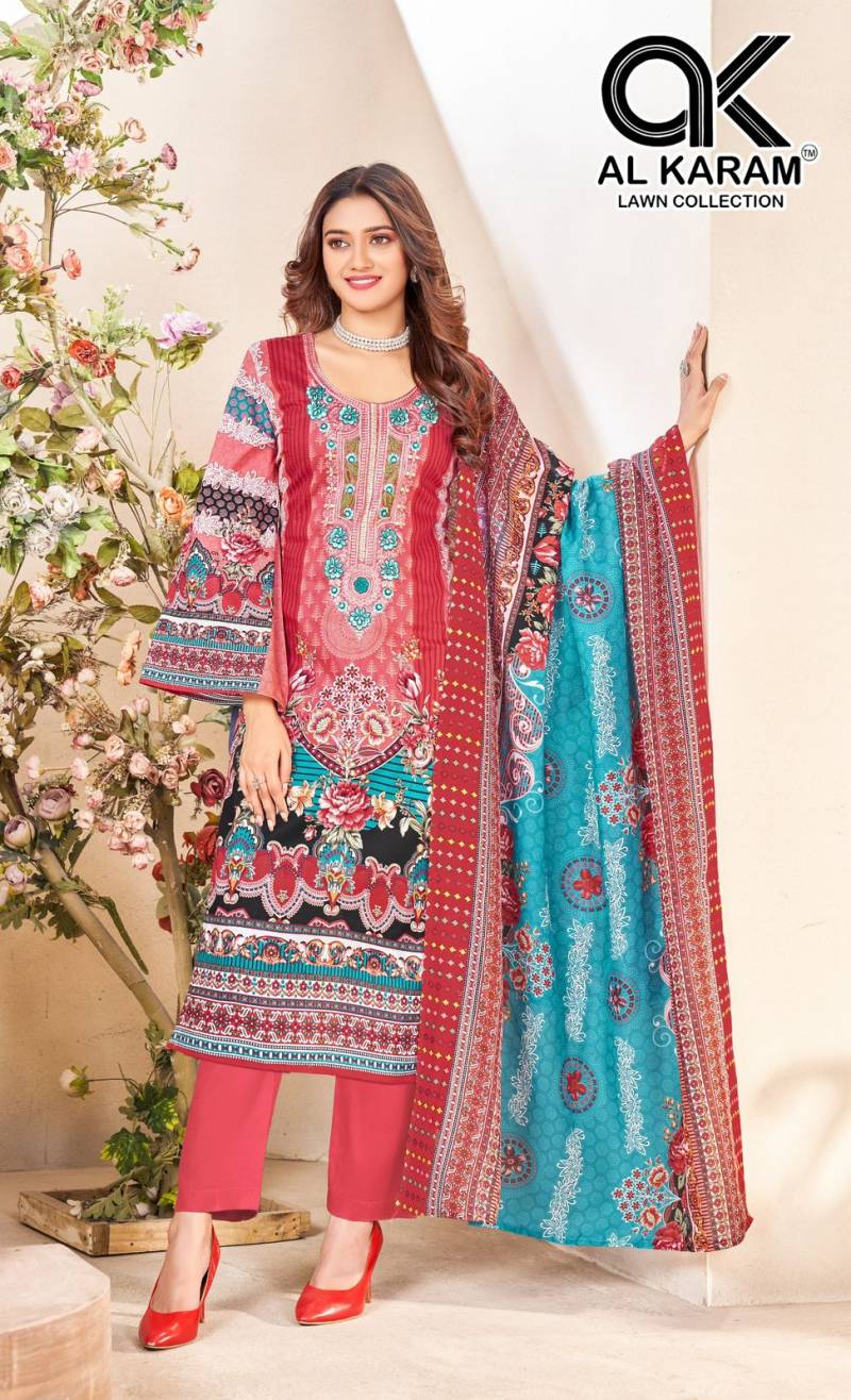 Al Karam Nisa Vol 01 Pure Cotton Dress Material Collection