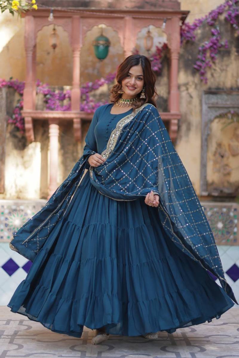 Luna Vol 11 Designed Gown With Dupatta Collection