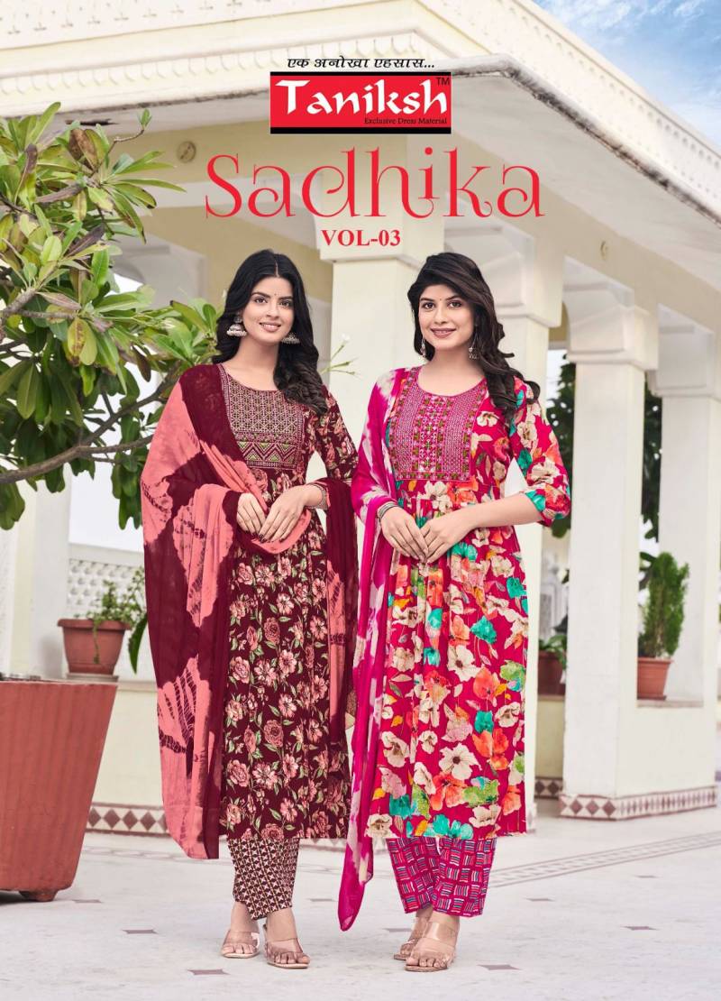 Taniksh Sadhika Vol 3 Designer Kurti Bottom With Dupatta