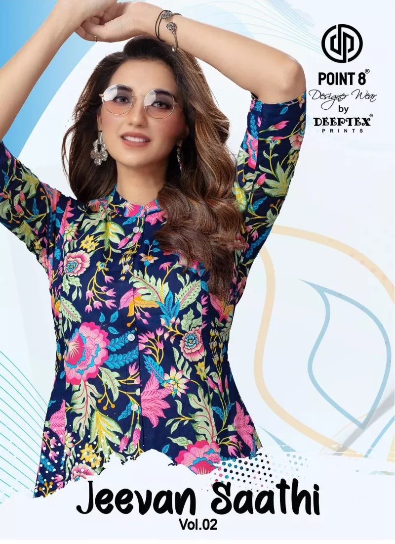 Deeptex Jeevan Sathi Vol 2 Designer Prined A Line Kurti Wholesale