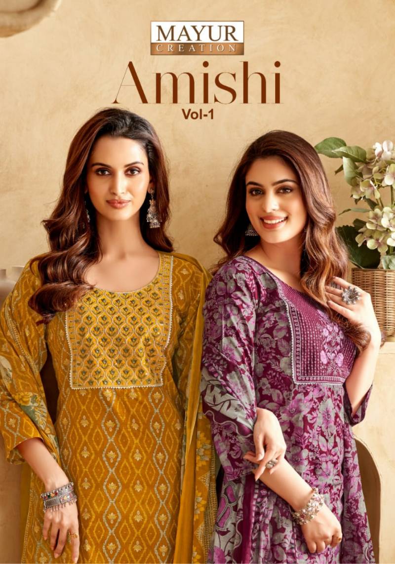 Mayur Amishi Vol 1 Daily Wear Printed Kurti Bottom With Dupatta