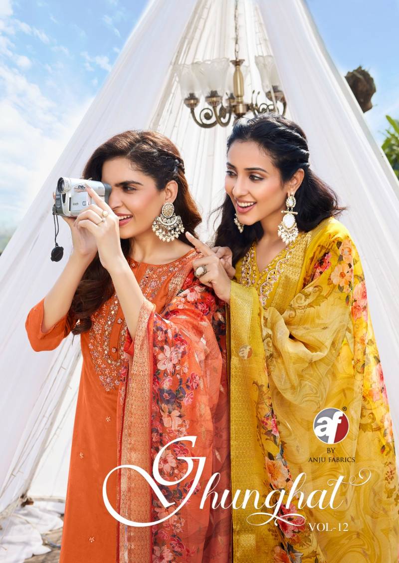 Af Ghunghat Vol 12 Silk Kurti Bottom With Dupatta Collection