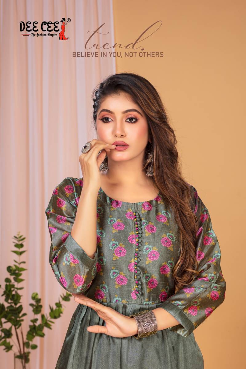 Deecee Twisha Stylish Printed Flared Long Kurtis Collection