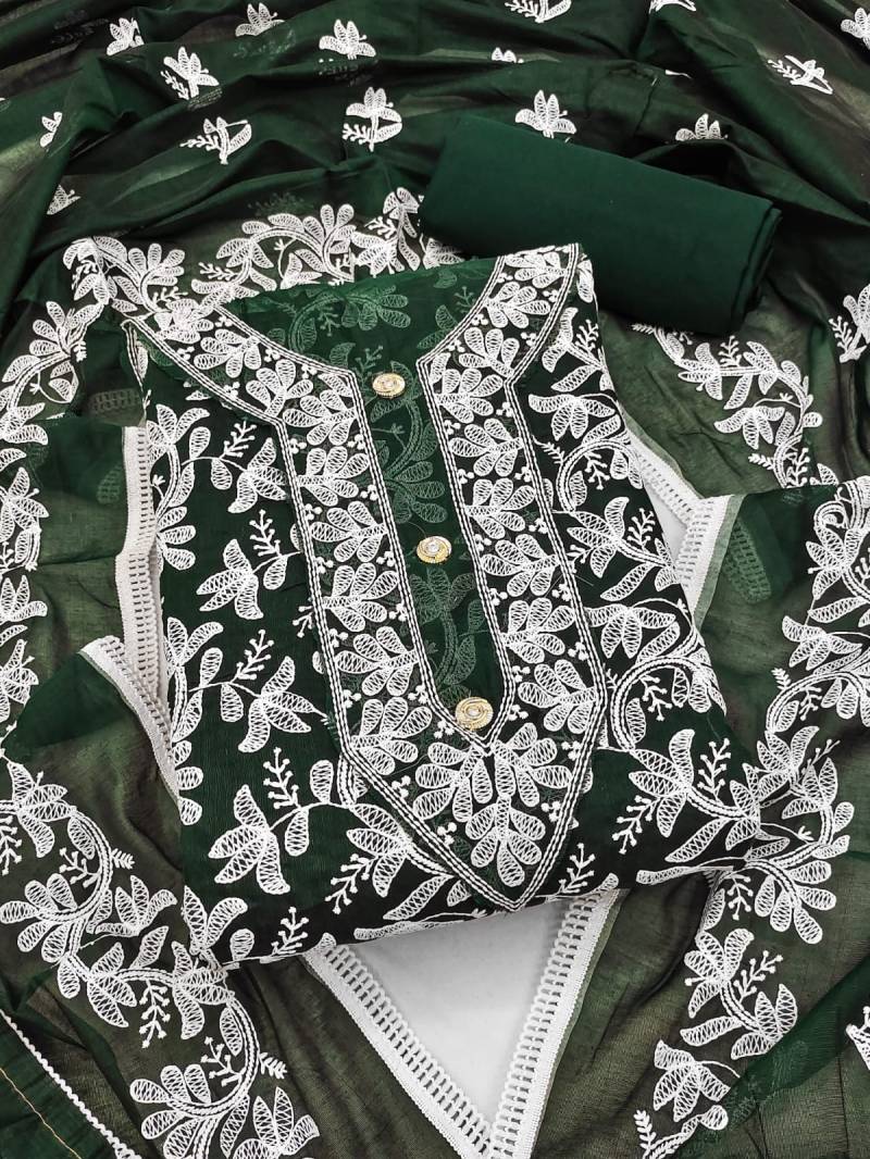 White House 1 Embroidered Dress Material Collection