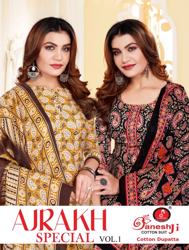 Ganeshji Ajrakh Special Vol 01 Cotton Dress Material Collection