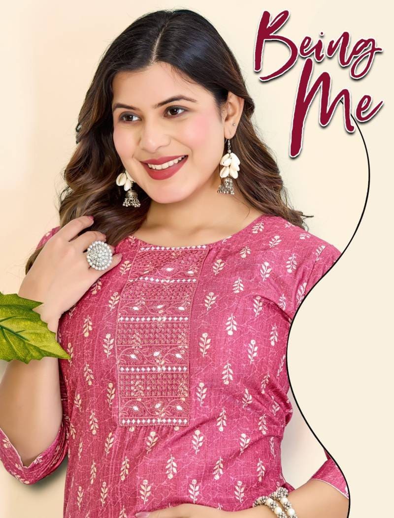 Ft Being Me Printed Straight Kurtis Collection