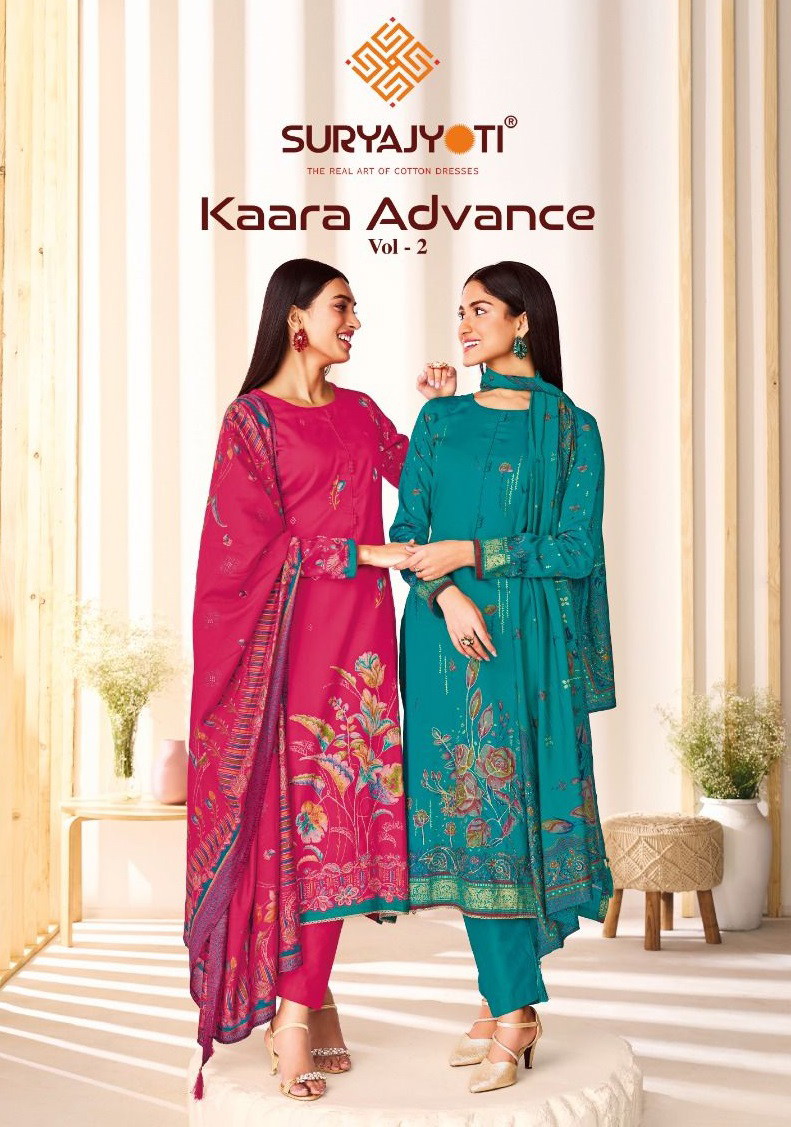 Suryajyoti Kaara Advance Vol 2 Printed Dress Material Collection