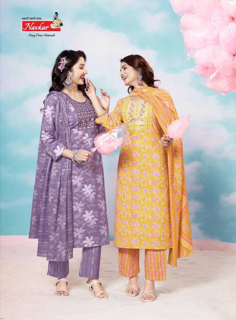 Navkar Suchi Vol 6 Pure Cotton Kurti Bottom With Dupatta