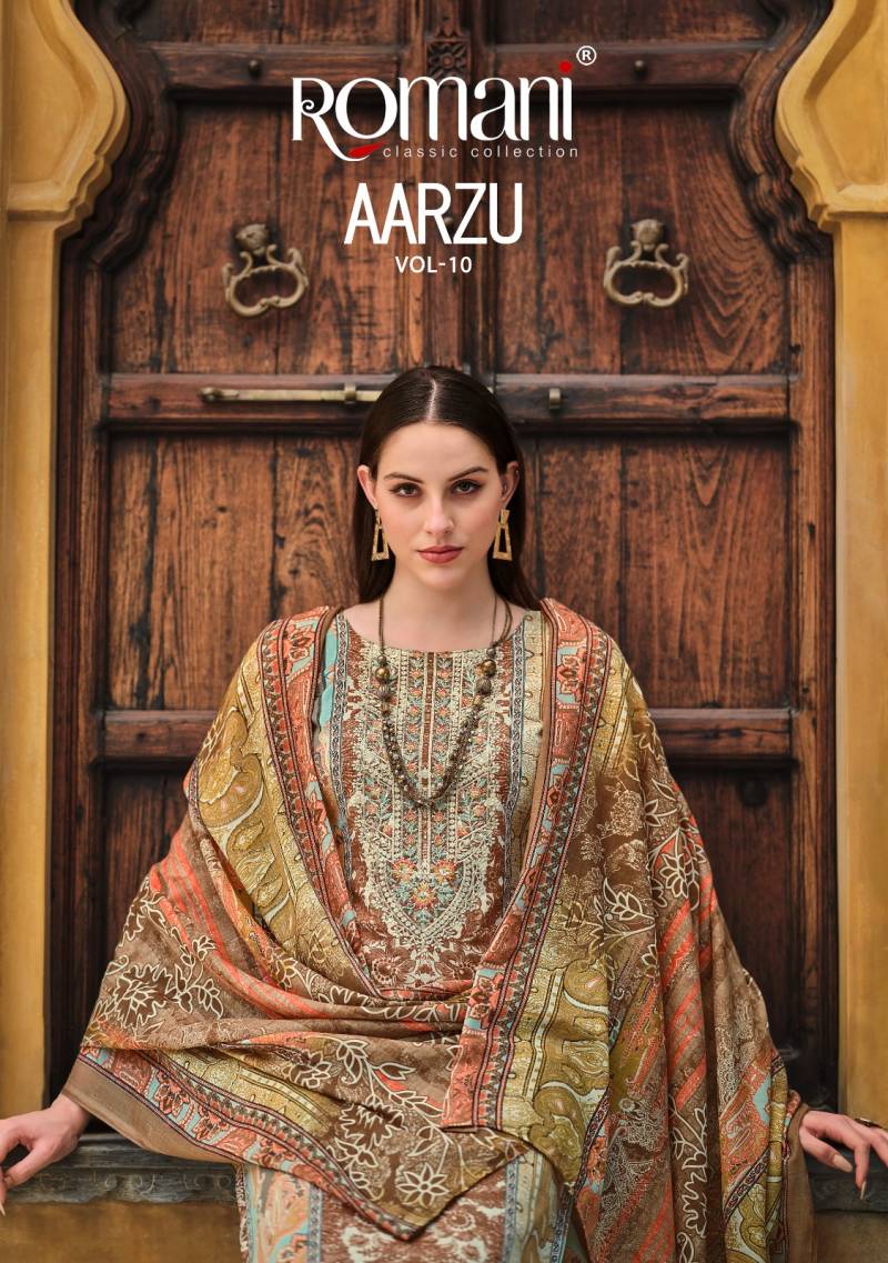 Romani Aarzu Vol 10 Cotton Dress Material Collection