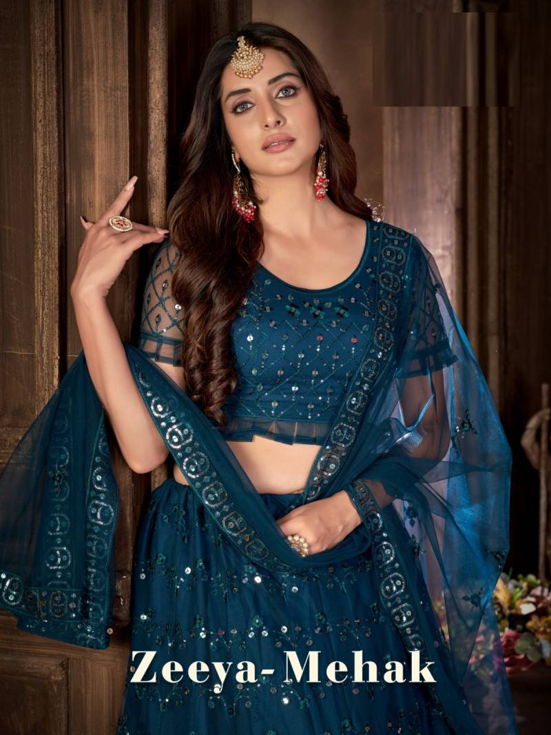 Zeeya Mehak Net Embroidery Designer Lehenga Choli Collection