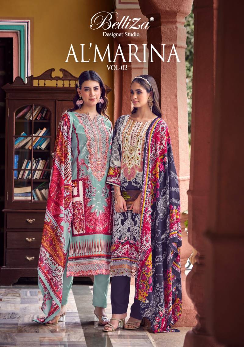 Belliza Al Marina Vol 2 Designer Cotton Dress Material Collection