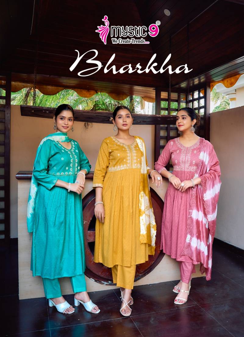 Mystic 9 Bharkha Vol 1 Cotton Kurti Bottom With Dupatta