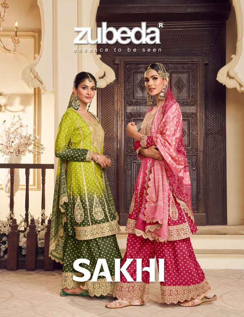 Zubeda Sakhi Chinon Printed Salwar Kameez Collection