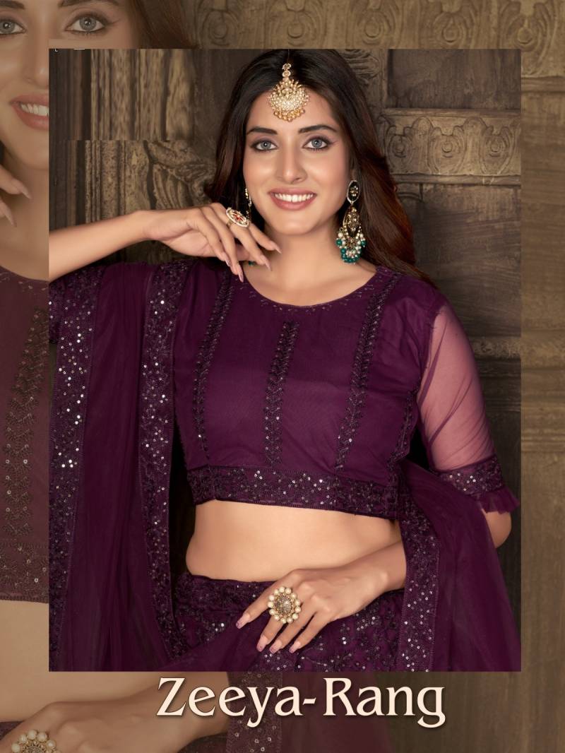 Zeeya Rang Net Designer Wedding Lehenga Choli Collection