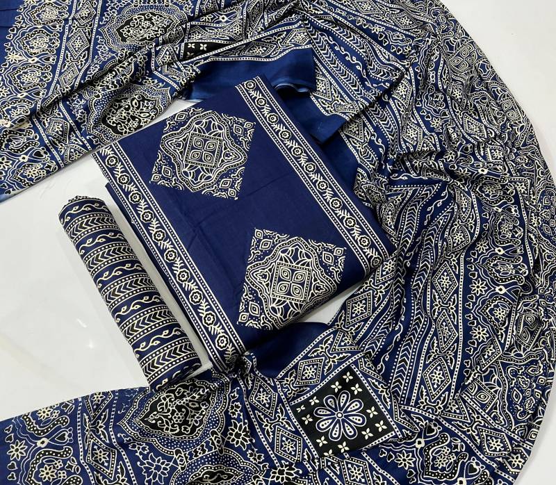 Rayon Ajarak Dress 1 Printed Dress Material Collection